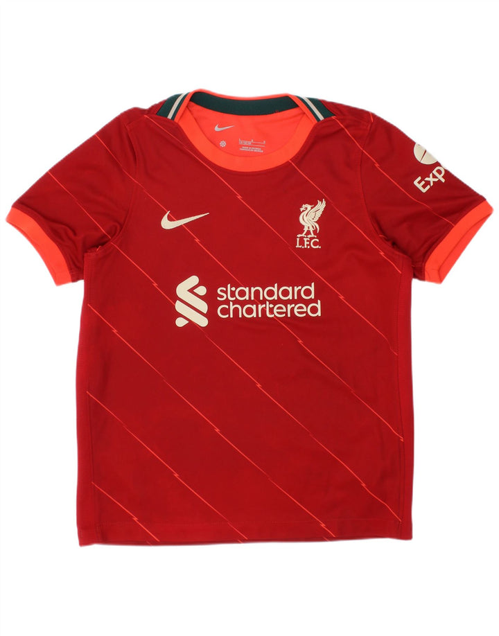 Футболка с рисунком Nike Liverpool для мальчиков, топ 6–7 лет, большой красный полиэстер