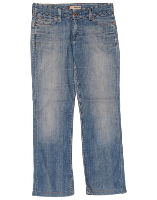 Женские прямые джинсы Levi's 570 W34 L29 синие, хлопок