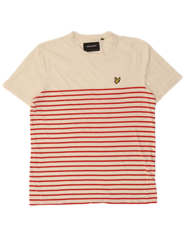 Мужская футболка Lyle & Scott из хлопка в большую белую полоску