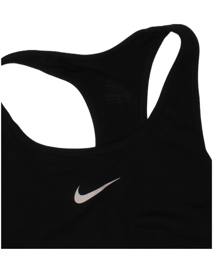 Женский спортивный бюстгальтер Nike, маленький черный спортивный топ