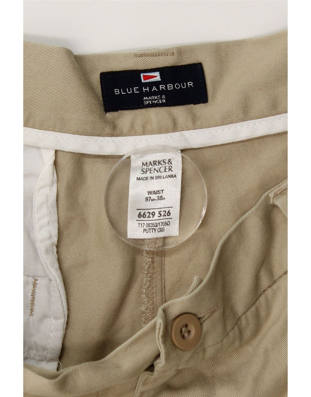 Мужские шорты карго MARKS & SPENCER Blue Harbour W38 XL, бежевый хлопок