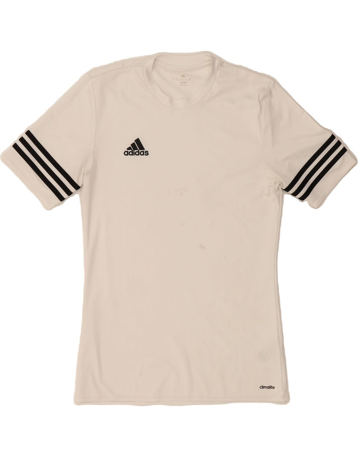 ADIDAS Mens Climalite T-Shirt Top Small White Polyester Vintage Adidas and Second-Hand Adidas from Messina Hembry 