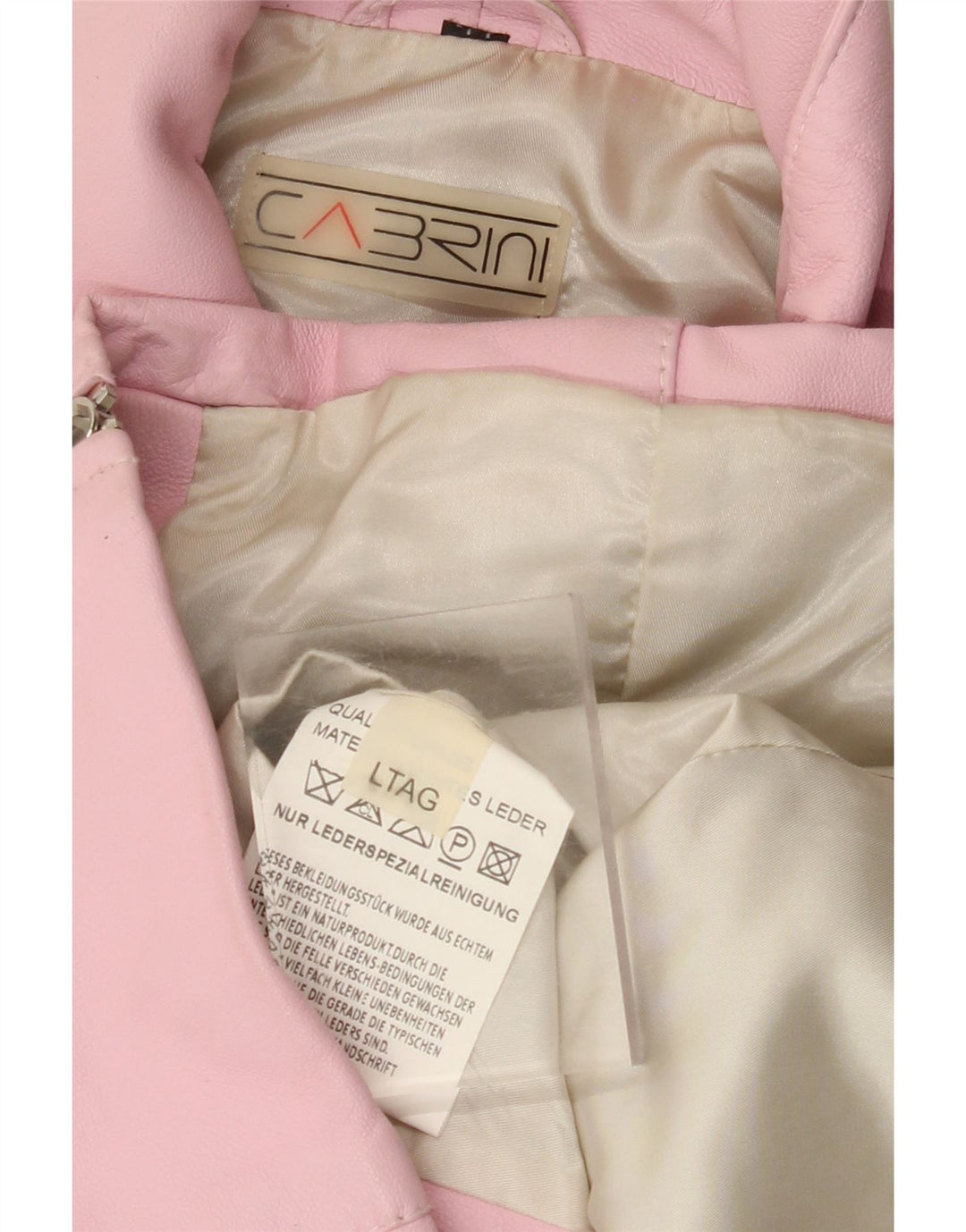 Женская кожаная куртка CABRINI UK 16, большая розовая кожа