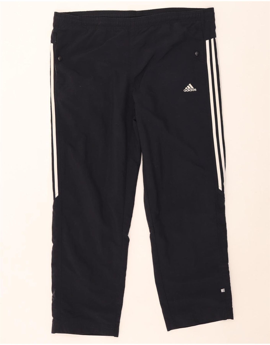 Мужские спортивные брюки Adidas XL из полиэстера темно-синего цвета в полоску