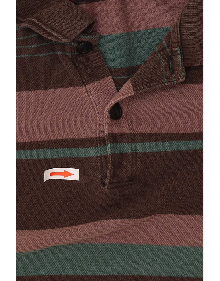 Мужская рубашка-поло с длинным рукавом Levi's, средняя, разноцветная в полоску