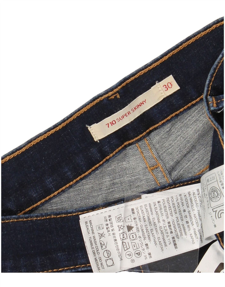 Женские джинсы LEVI'S 710 Super Skinny W30 L32 Темно-синие, хлопок