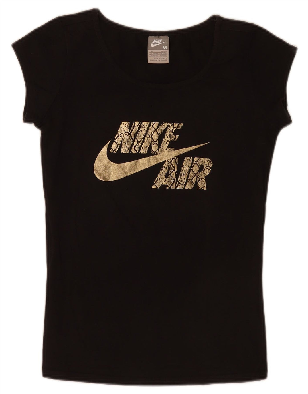 Женская футболка с рисунком Nike Top UK 10/12, средний черный