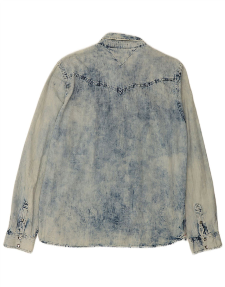 Мужская джинсовая рубашка Tommy Hilfiger XL, синяя, хлопок