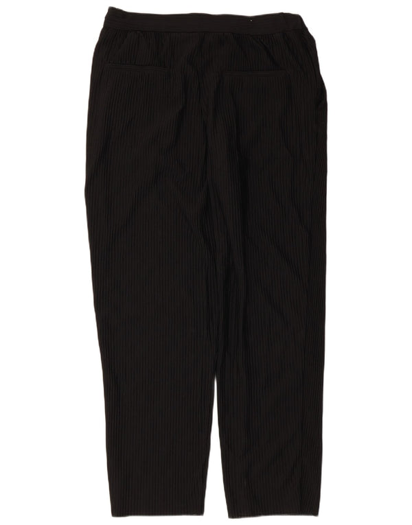 Женские прямые повседневные брюки Zara Medium W32 L30, черные, полиэстер