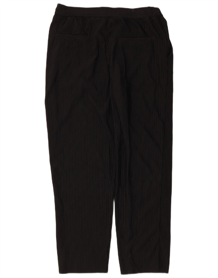 Женские прямые повседневные брюки Zara Medium W32 L30, черные, полиэстер