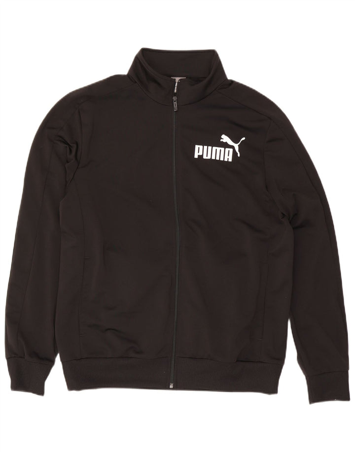 Мужская спортивная куртка с графическим рисунком Puma, большая черная полиэстеровая куртка