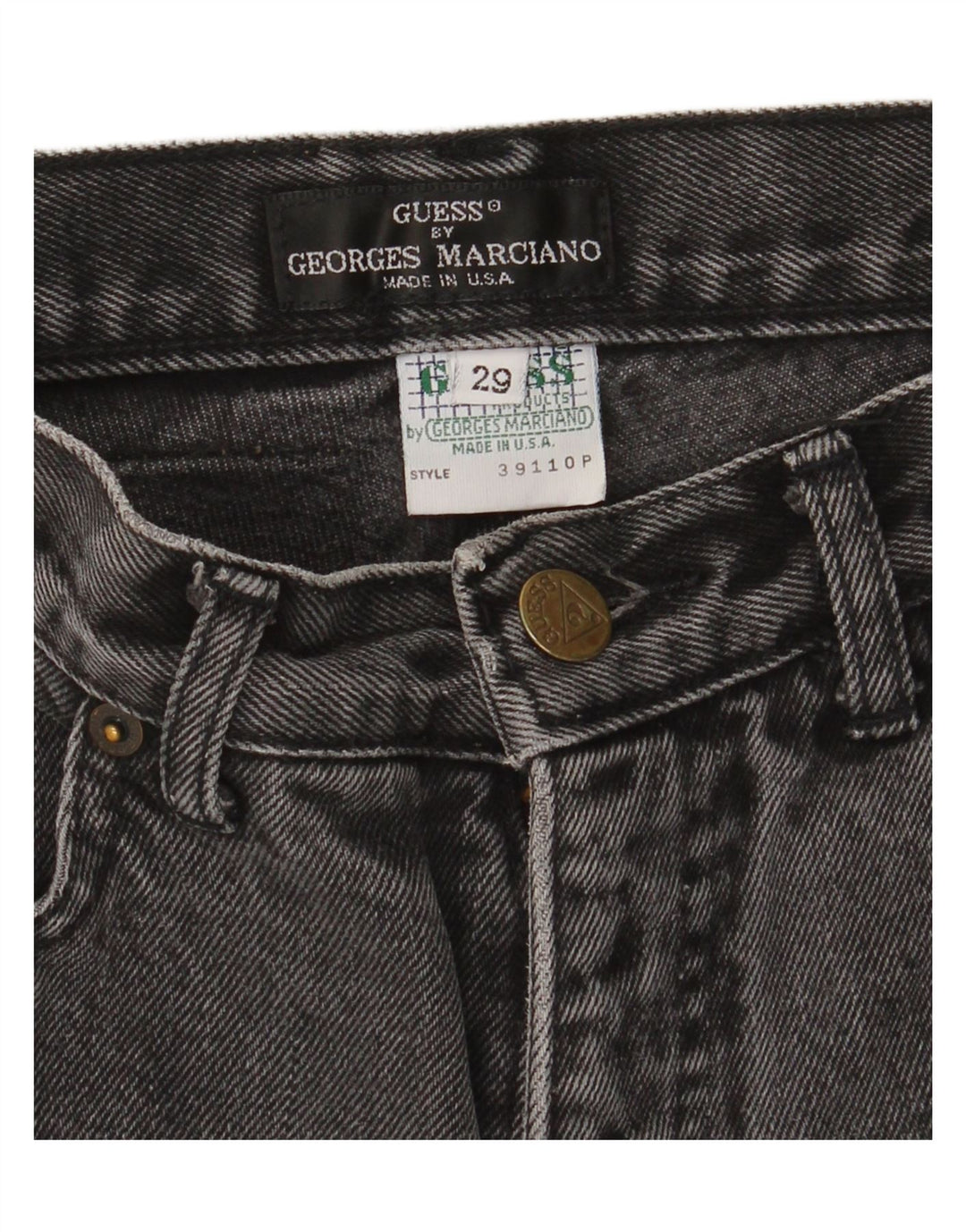 Женские зауженные джинсы Guess W29 L24, черный хлопок