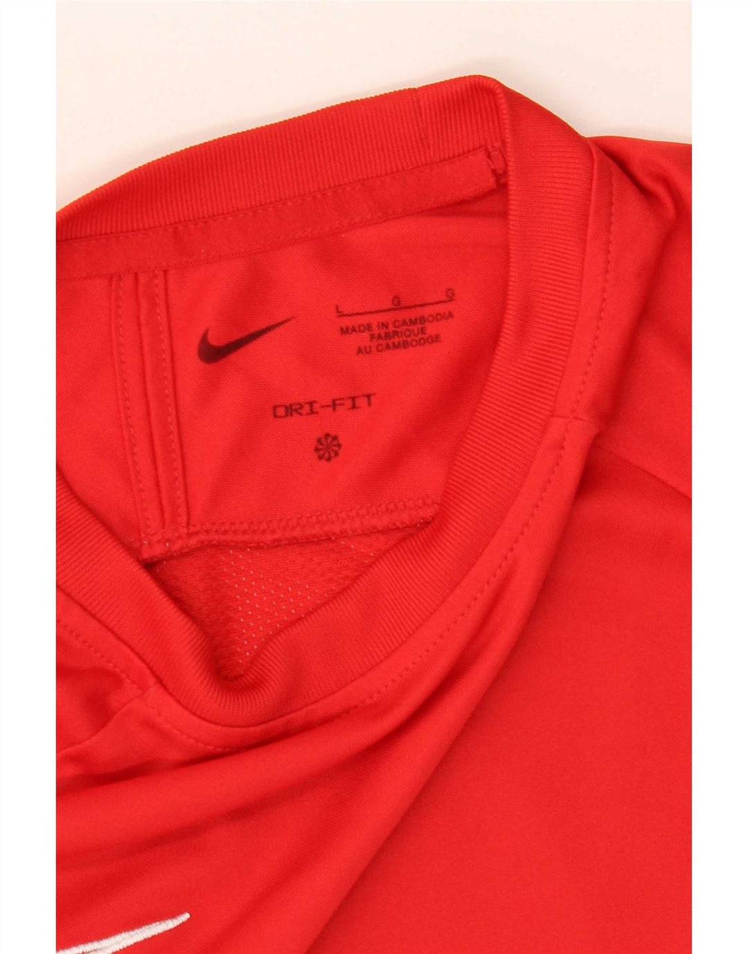 Мужская футболка Nike Dri Fit, большая красная с цветными блоками