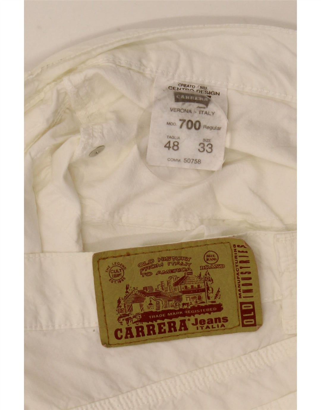 Мужские повседневные брюки Carrera 700 стандартного кроя, размер 33, белый хлопок