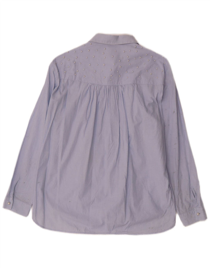 Женская рубашка Zara UK 14, средний синий