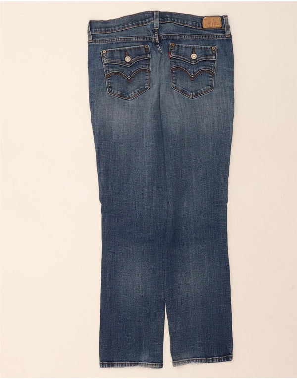 Женские прямые джинсы Levi's 505, размер США 12, большие размеры W30 L30, синий хлопок