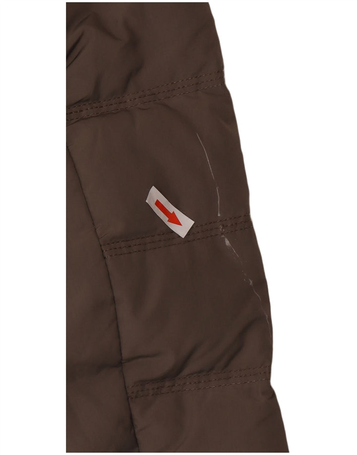 Женское стеганое пальто с капюшоном Woolrich UK 6 XS, серое, зимнее из полиэстера