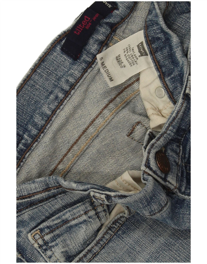 Женские прямые джинсы LEVI'S 504 Tilted US 5 Medium W28 L31 Синий хлопок