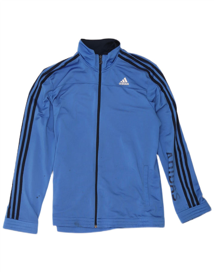 Мужская спортивная куртка Adidas с графическим рисунком, Великобритания, 44/46, большой синий полиэстер