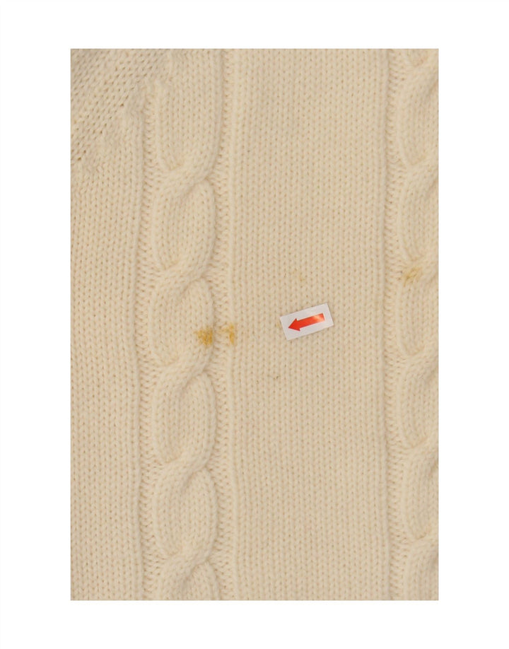 SCHURWOLLE Womens Crew Neck Jumper Sweater IT 44 Medium Beige Wool Vintage Schurwolle and Second-Hand Schurwolle from Messina Hembry 