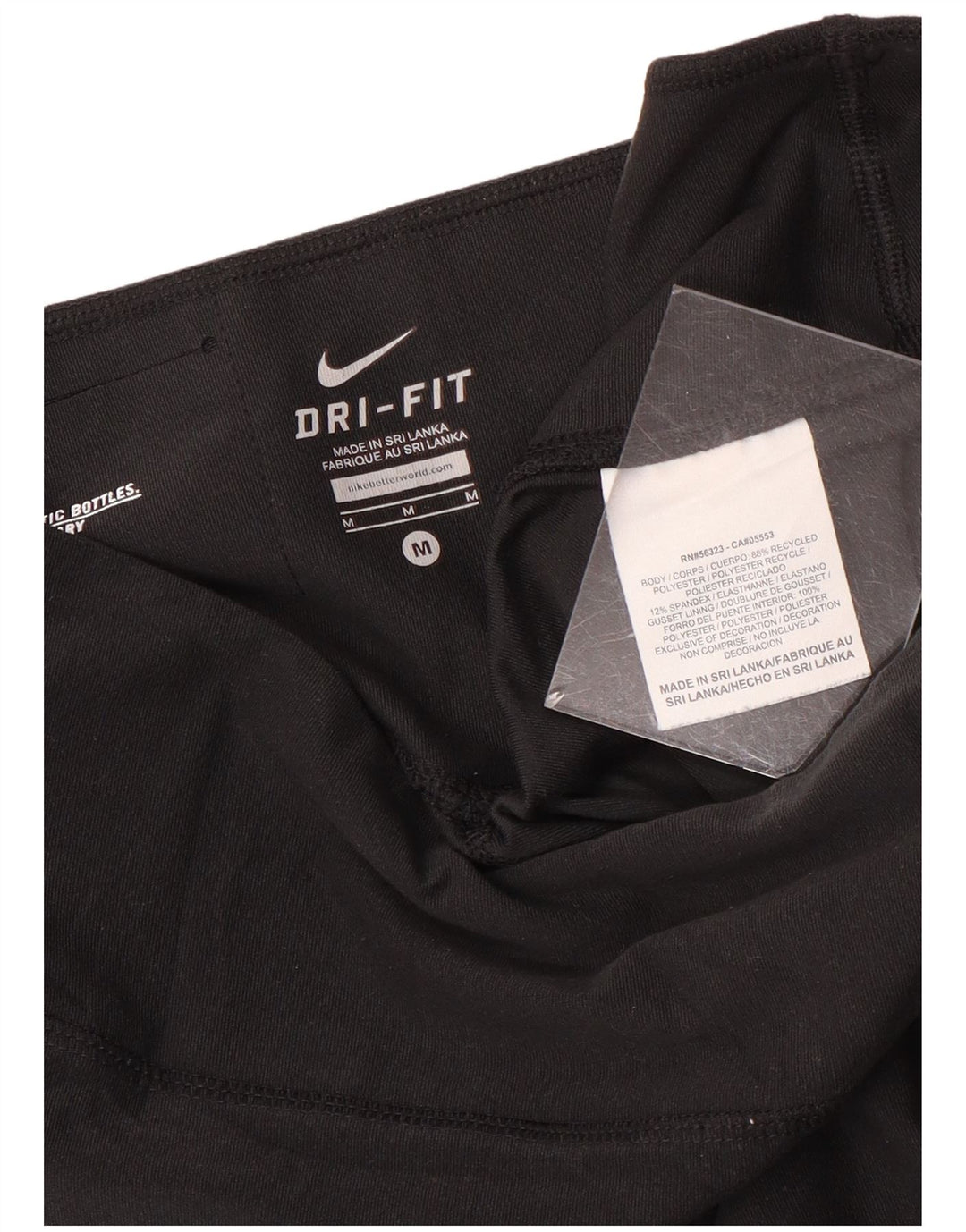 Женские леггинсы-капри NIKE Dri Fit UK 12, средний черный полиэстер