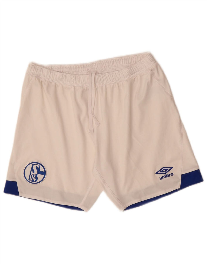 UMBRO Спортивные шорты для мальчиков 13-14 лет XL, белый полиэстер с цветными блоками