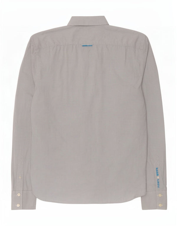 Мужская рубашка Superdry 2XL, белый хлопок в мелкую клетку