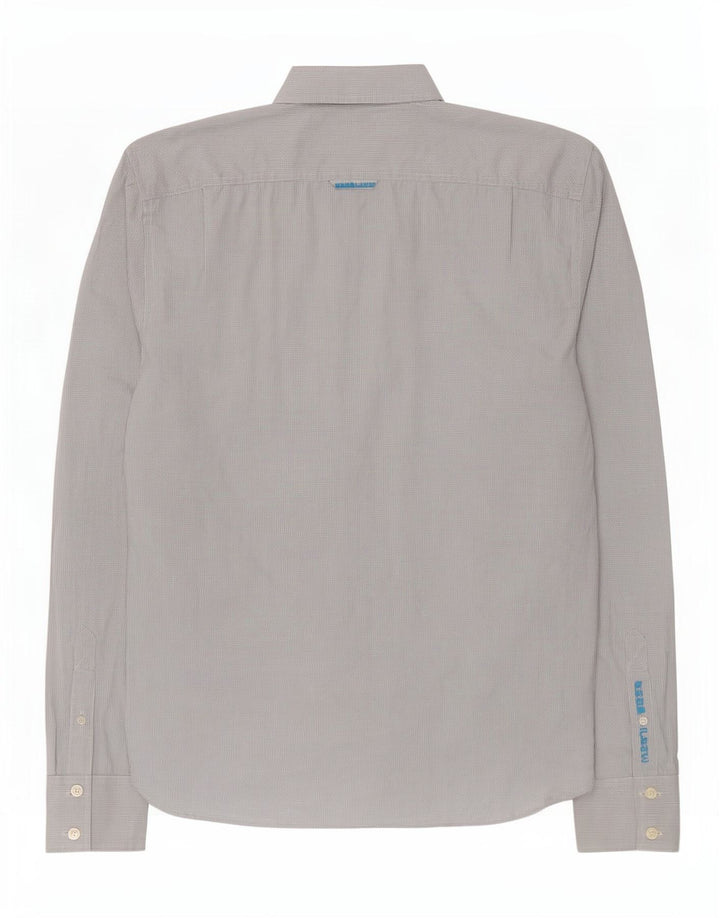 Мужская рубашка Superdry 2XL, белый хлопок в мелкую клетку