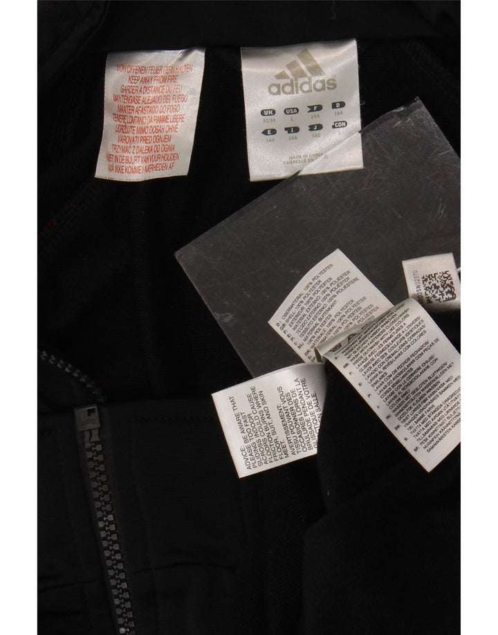 Спортивный костюм ADIDAS для мальчиков, верхняя куртка 13-14 лет, черный полиэстер