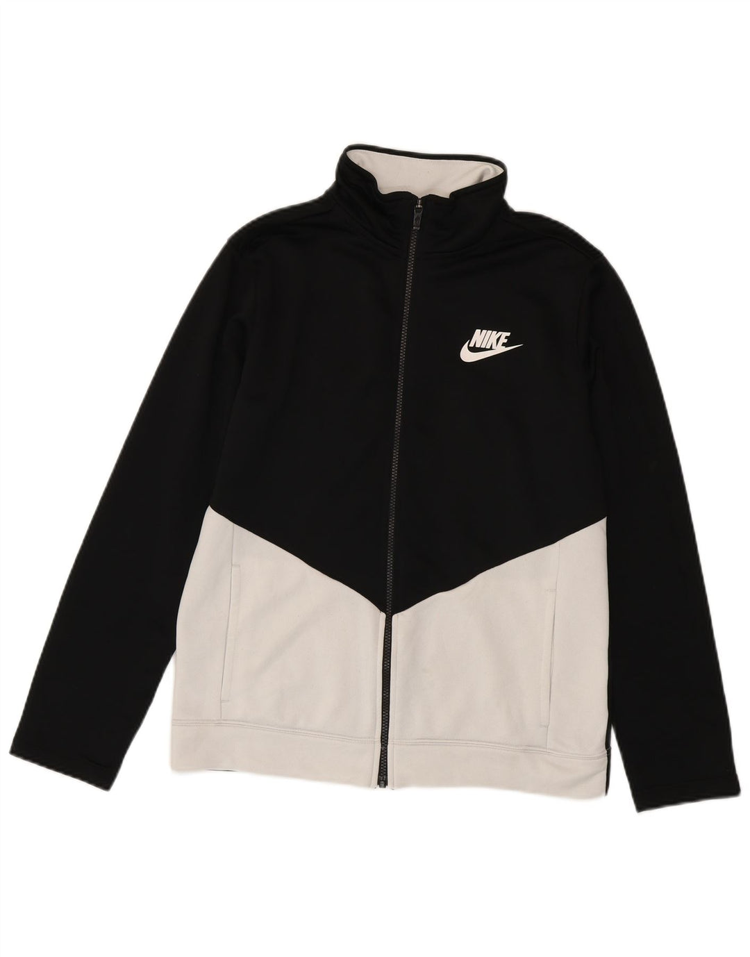 Спортивный костюм Nike для мальчиков, верхняя куртка 13–14 лет, XL, черный полиэстер с цветными блоками