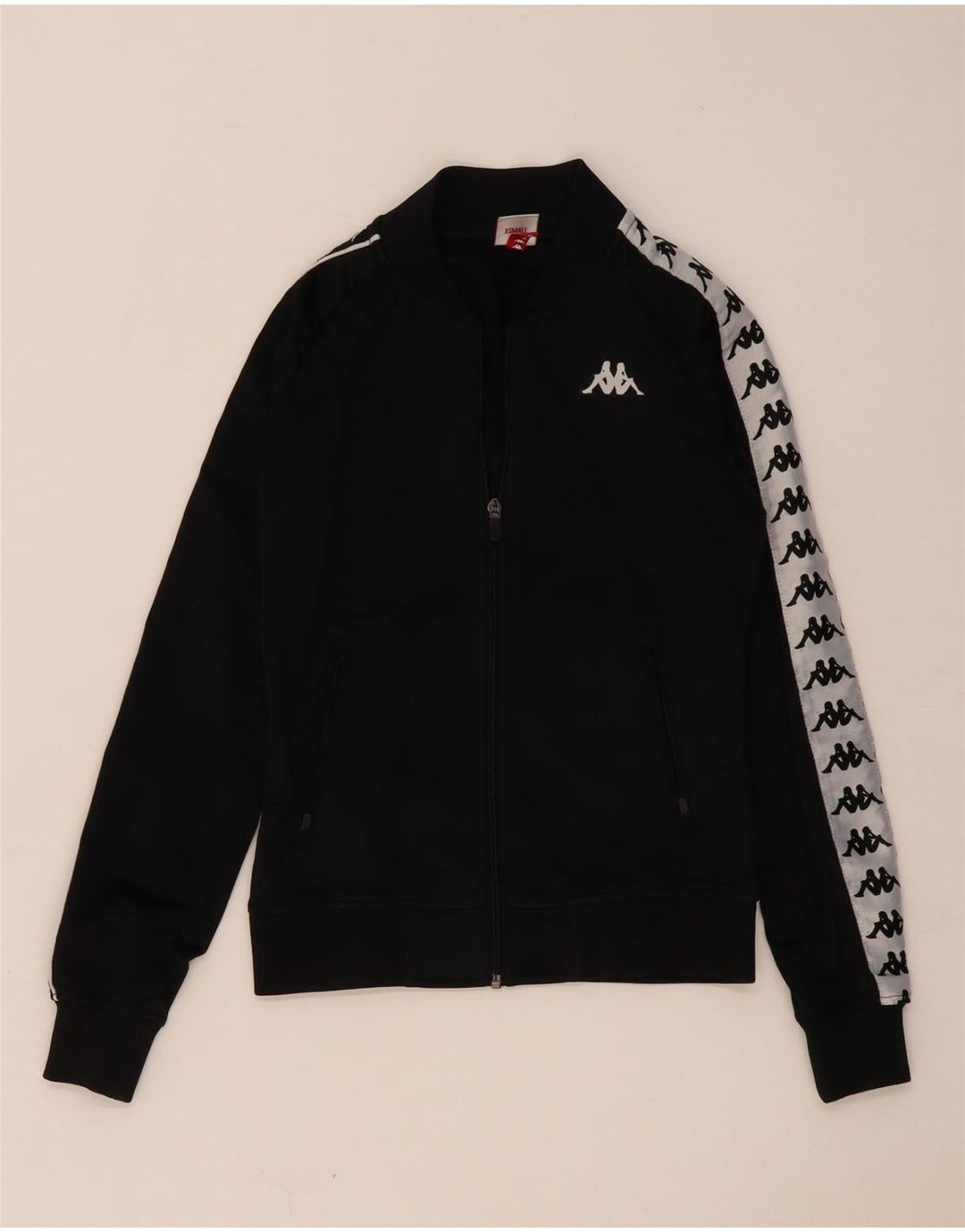 Женский спортивный костюм Kappa с графическим рисунком UK 6 XS, черный с цветными блоками