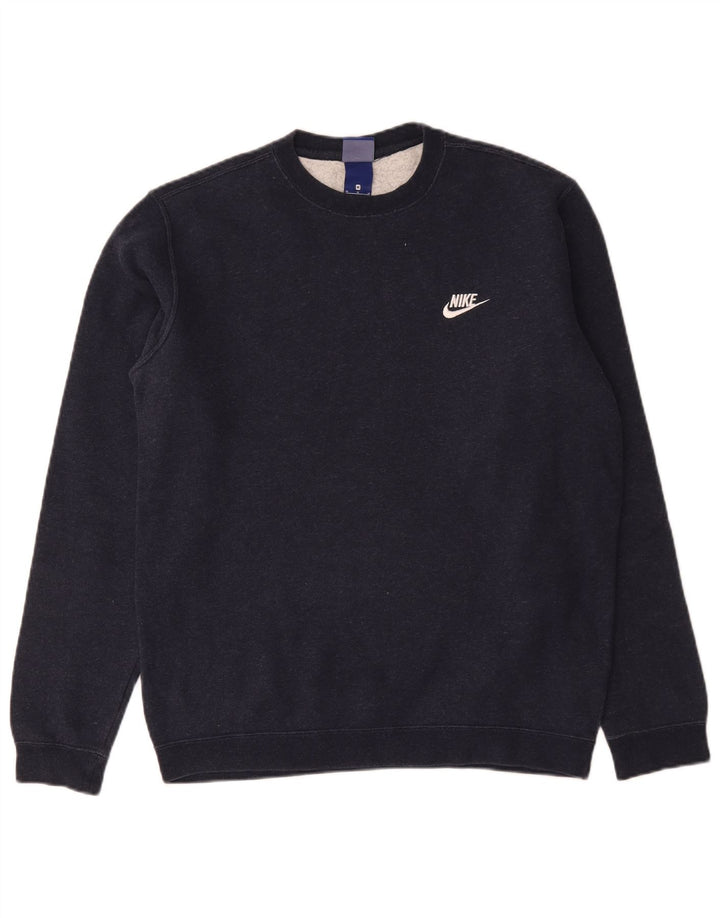 Мужской свитшот Nike, хлопковый джемпер среднего размера, черный