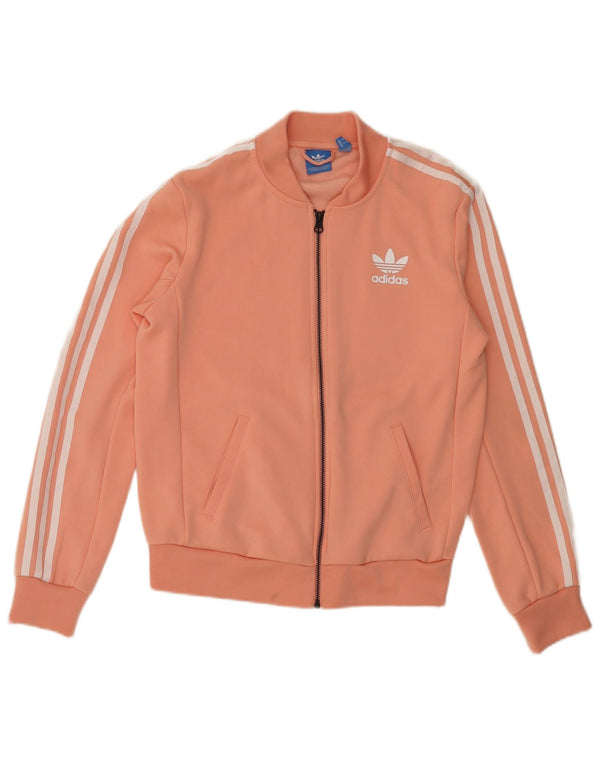 Женский спортивный костюм Adidas с графическим рисунком, верхняя куртка UK 8, маленький розовый полиэстер