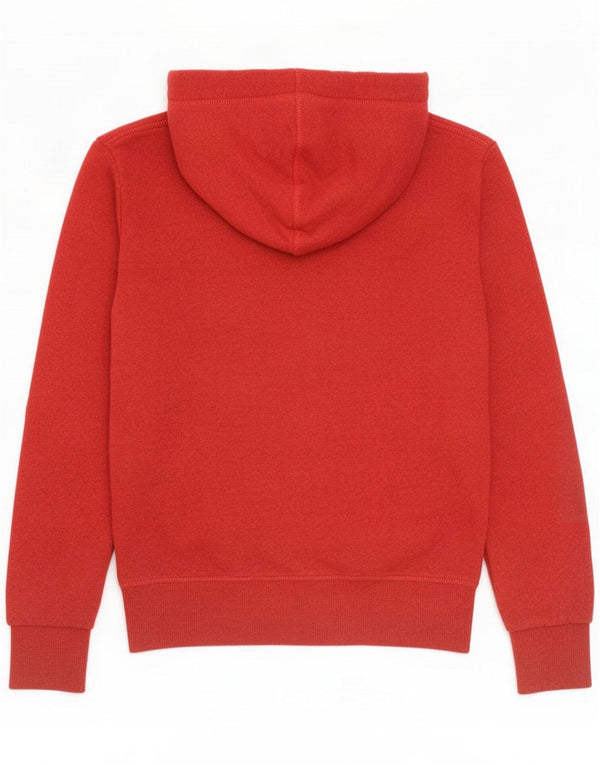 Superdry Мужской джемпер с капюшоном с рисунком, средний красный, хлопок в крапинку
