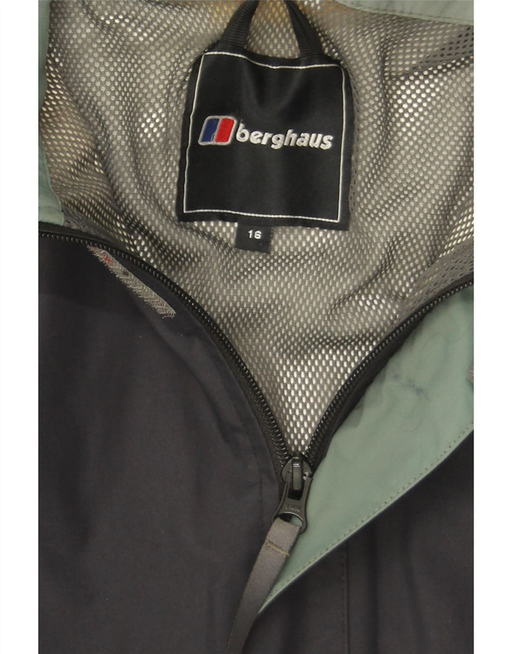 Женская дождевик с капюшоном Berghaus UK 16, большой темно-синий, полиамид
