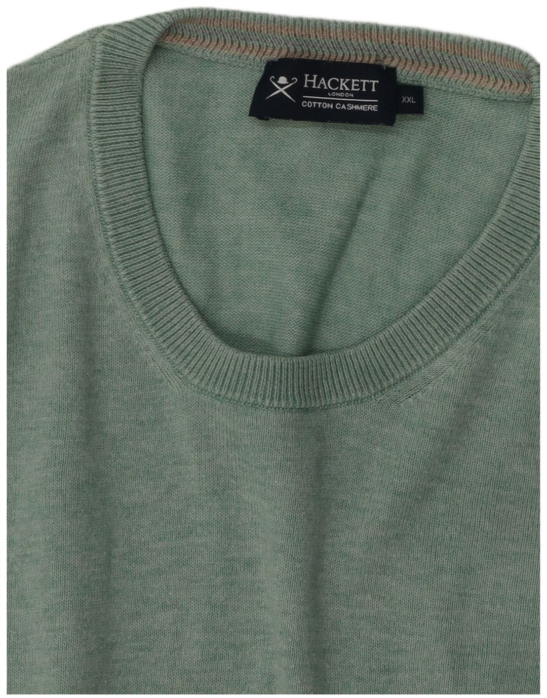 Мужской джемпер с круглым вырезом Hackett 2XL, зеленый хлопок