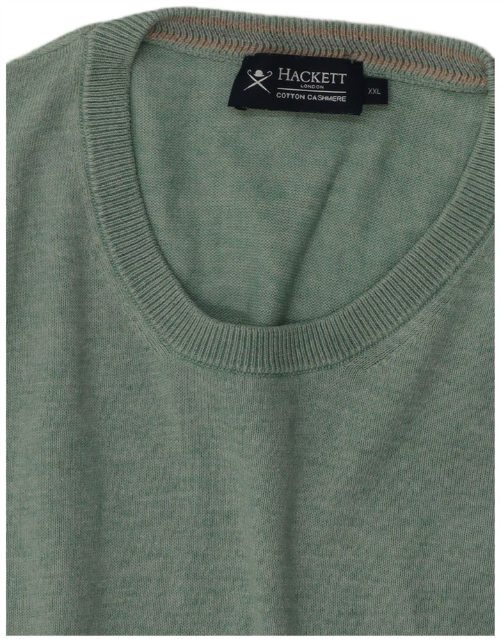 Мужской джемпер с круглым вырезом Hackett 2XL, зеленый хлопок