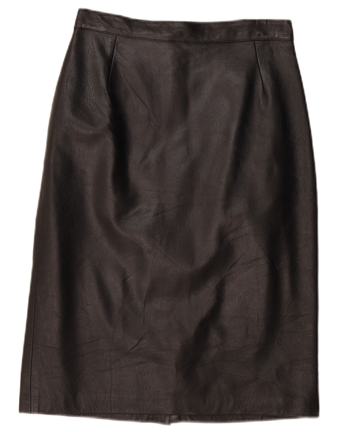 Юбка женская кожаная VINTAGE IT 44 Medium W28 Черная кожа