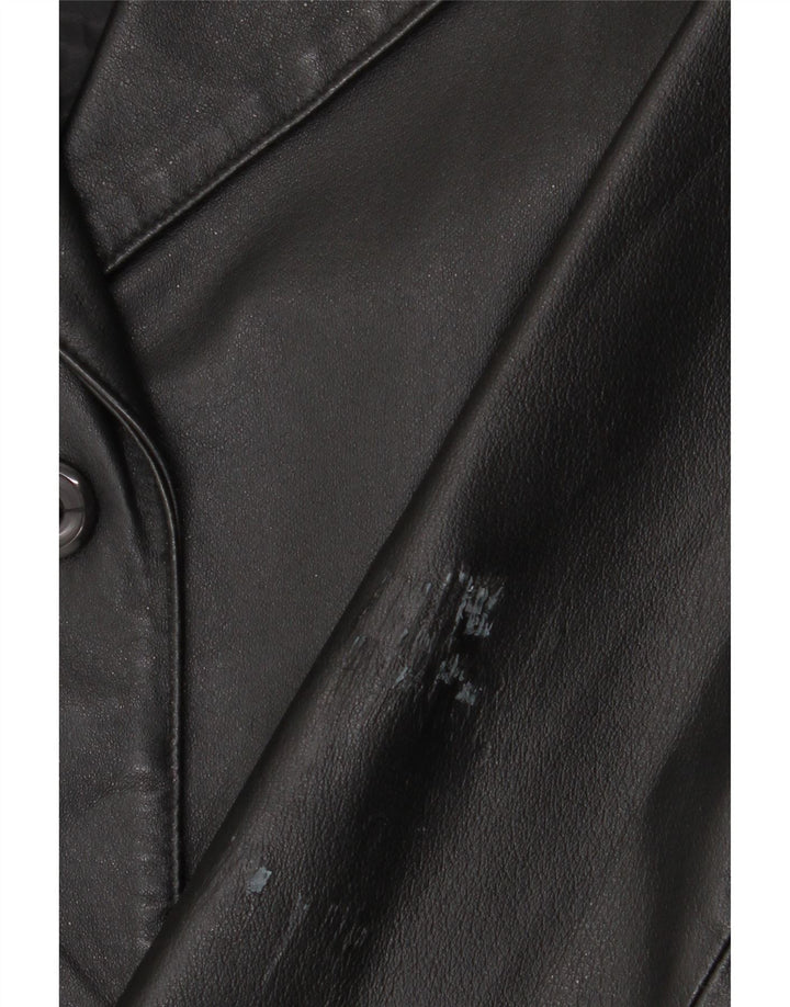 VINTAGE Womens Leather Coat IT 38 XS Black Vintage Vintage and Second-Hand Vintage from Messina Hembry 