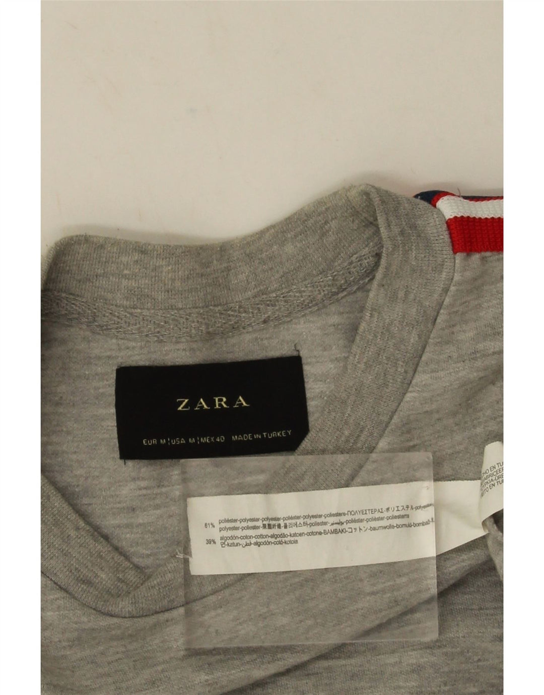 Мужской свитшот Zara, средний серый полиэстер с крапинками