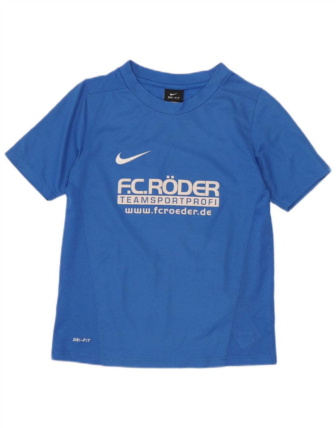 Футболка NIKE с рисунком Dri Fit для мальчиков, топ 6–7 лет, XS, синий полиэстер