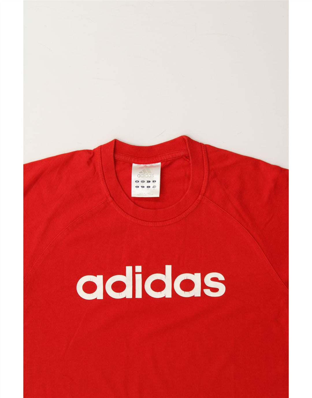 ADIDAS Mens Graphic T-Shirt Top Small Red Cotton Vintage Adidas and Second-Hand Adidas from Messina Hembry 