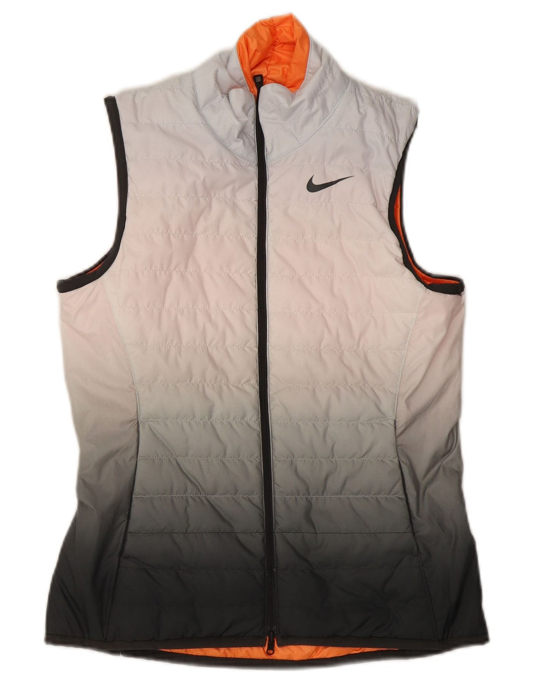 Женский двусторонний жилет Nike UK 10, маленький оранжевый полиэстер