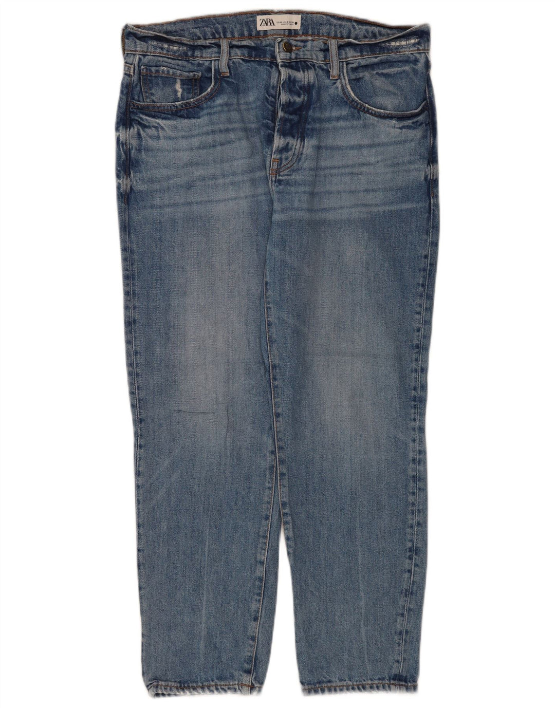Женские прямые джинсы Zara EU 40 Medium W30 L26, синие, хлопок