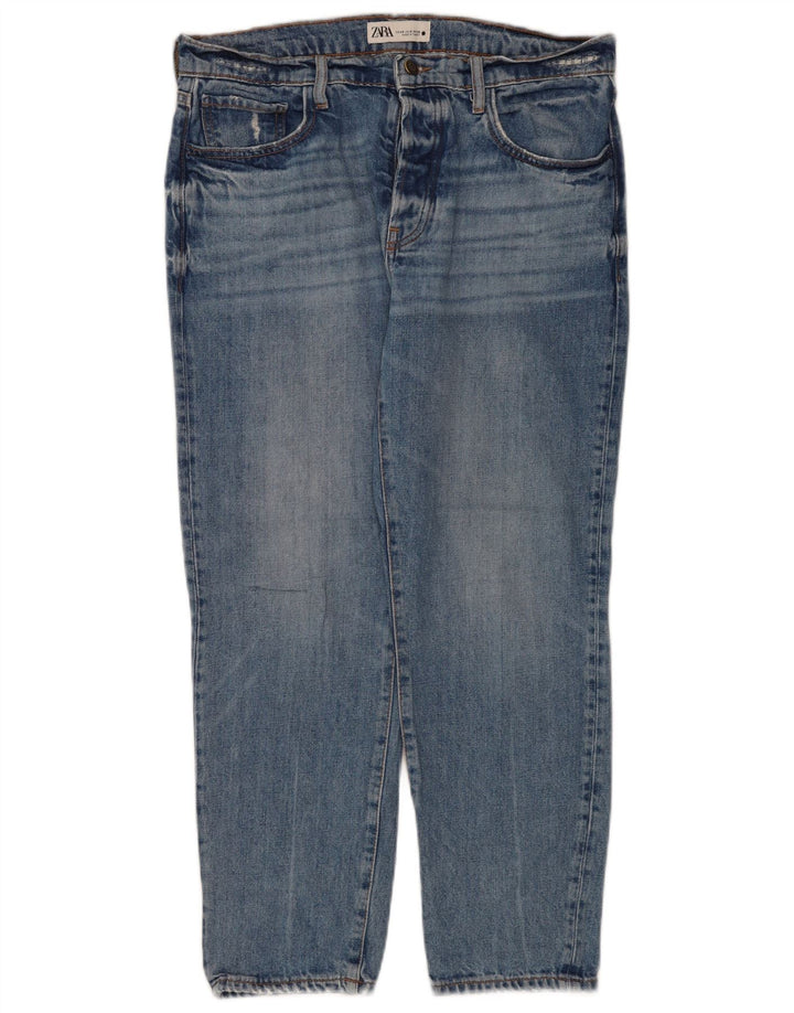 Женские прямые джинсы Zara EU 40 Medium W30 L26, синие, хлопок