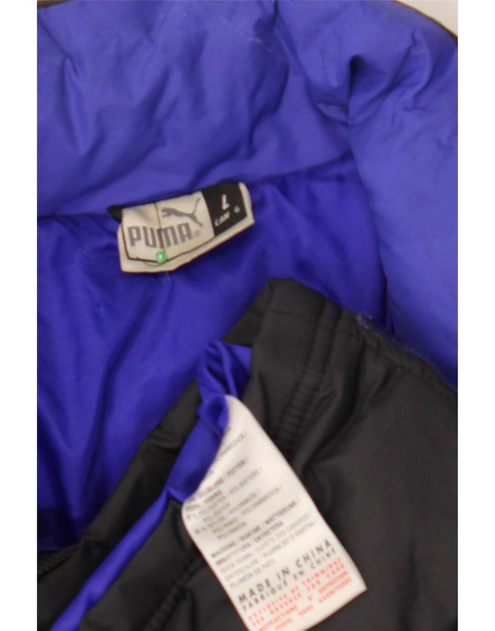 PUMA Mens Padded Jacket UK 40 Large Black Polyester Vintage Puma and Second-Hand Puma from Messina Hembry 