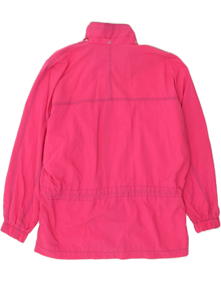 DIADORA Womens Oversized Tracksuit Top Jacket UK 10 Small Pink Nylon | Vintage Diadora | Thrift | Second-Hand Diadora | Used Clothing | Messina Hembry 
