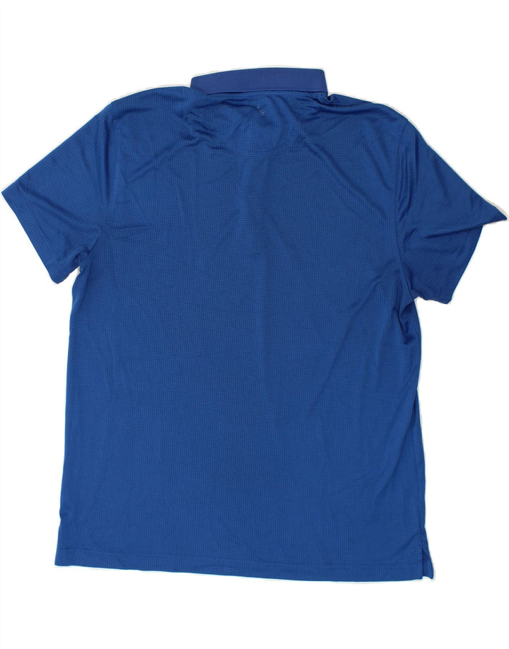 IZOD Mens Polo Shirt XL Blue Check Polyester Vintage Izod and Second-Hand Izod from Messina Hembry 