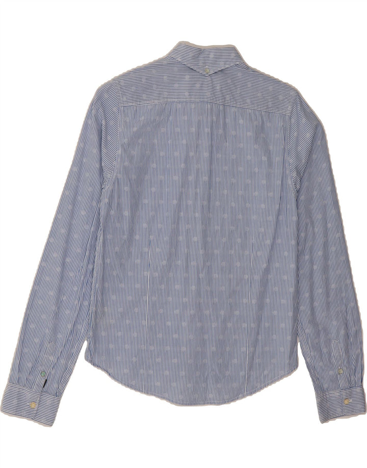 SCOTCH SHRUNK Boys Shirt 13-14 Years Blue Pinstripe Cotton Vintage Scotch Shrunk and Second-Hand Scotch Shrunk from Messina Hembry 