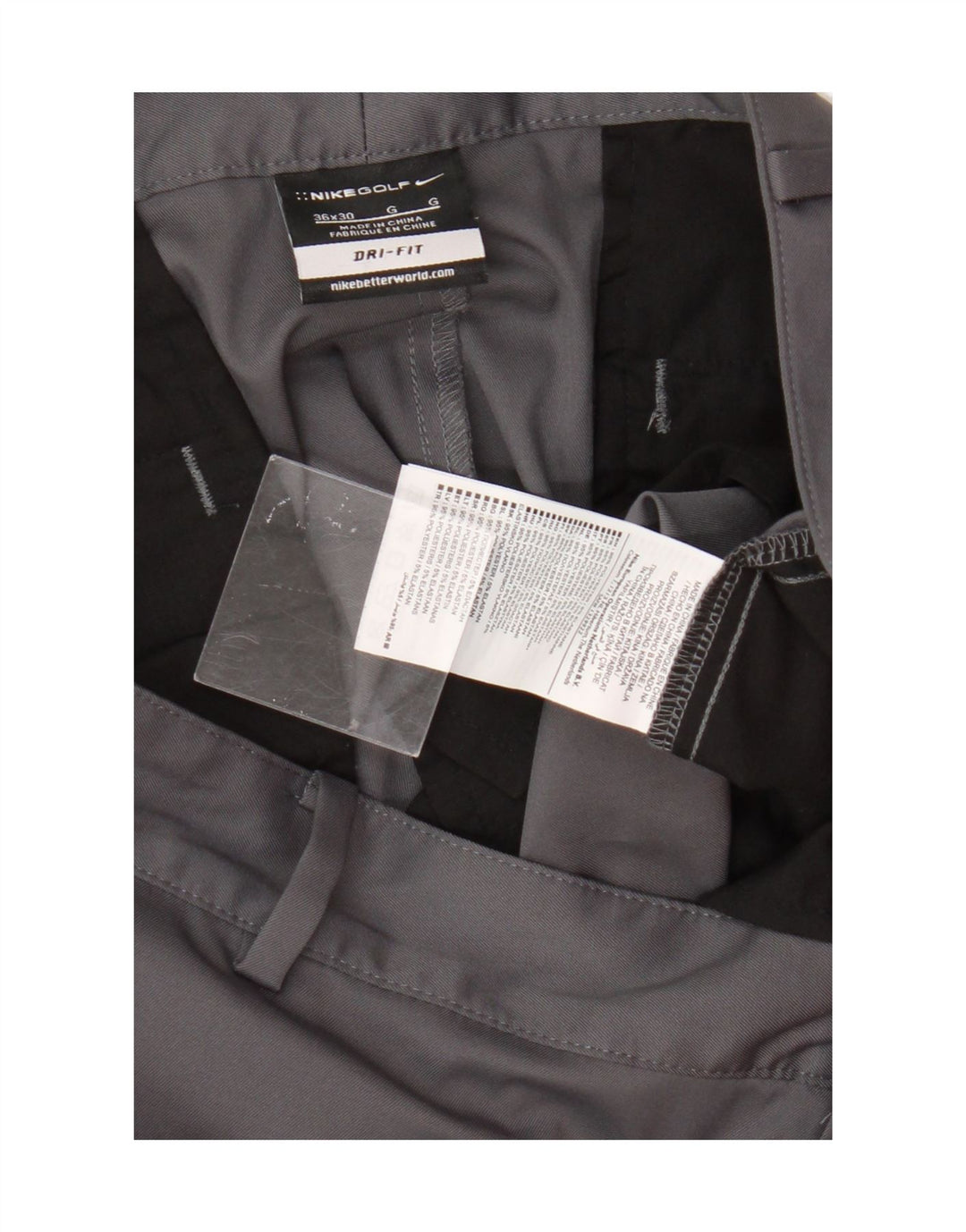 Мужские прямые брюки-чиносы Nike Dri Fit W36 L30, серый полиэстер